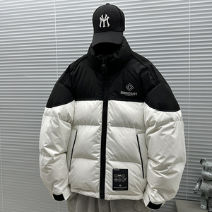 2025新标90白鸭绒加厚拼色阔版立领羽绒服男SY007P245图片