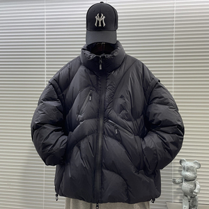 2025新标90白鸭高品质多口袋面包加厚短款立领羽绒服男6601P380图片