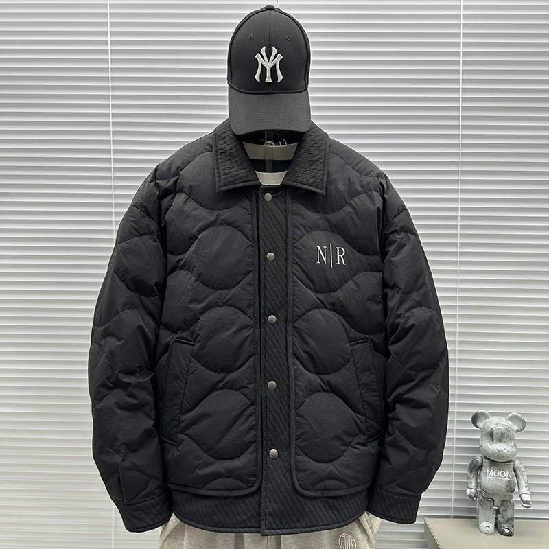 2025新标90白鸭绒印花拼接衬衫款羽绒服SY001P170,男装衬衫,钱塘735