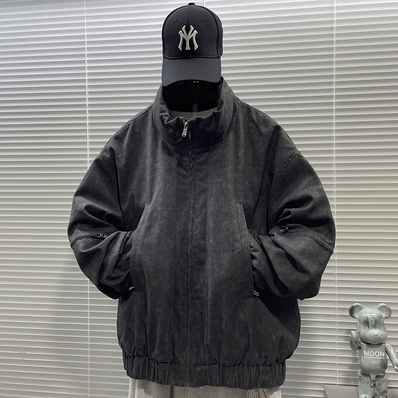 2025新标90白鸭高品质潮牌加厚短款立领羽绒服男6068P340，男装羽绒服，钱塘735