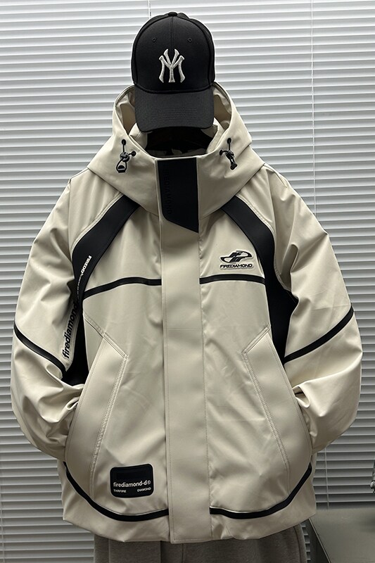 2025新标90白鸭绒户外潮牌短款连帽羽绒服男H903P445699,男装羽绒服,钱塘735