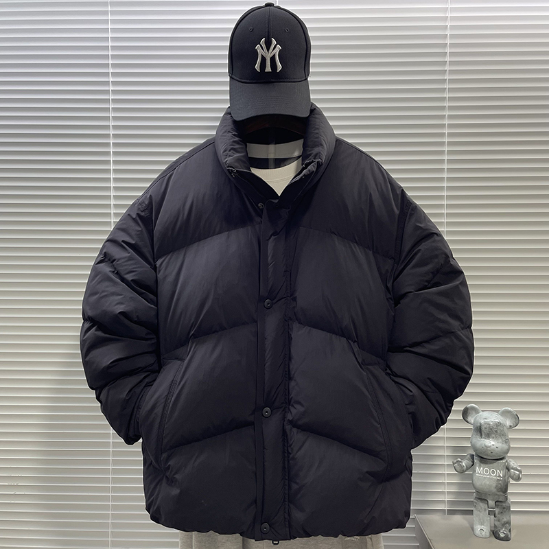 2025新标90白鸭绒短款加厚极简立领面包羽绒服男5506P310，男装羽绒服，钱塘735