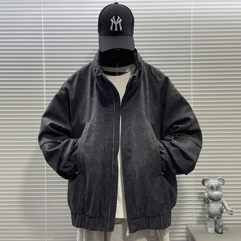 2025新标90白鸭高品质潮牌加厚短款立领羽绒服男6068P340，男装羽绒服，钱塘735