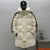 2025新标90白鸭绒泼墨袖中长款连帽加厚羽绒服SY888P330，男装羽绒服，钱塘735