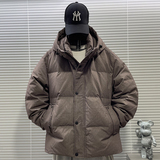 2025新标90白鸭绒短款加厚连帽羽绒服男5502P310，男装羽绒服，钱塘735