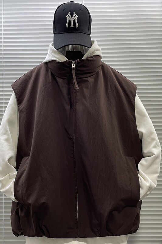 2025新标90白鸭高品质日系短款立领羽绒马甲男6001P190,女装马甲,钱塘735