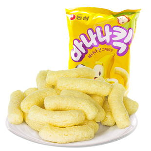 大包装 75g 农心香蕉味膨化条香蕉味脆条香蕉条 韩国进口零食品