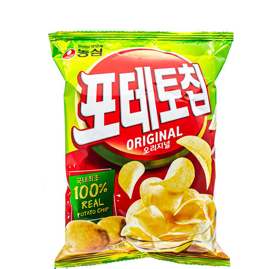 韩国进口食品农心土豆薯片原味60g袋装办公休闲膨化女友小零食