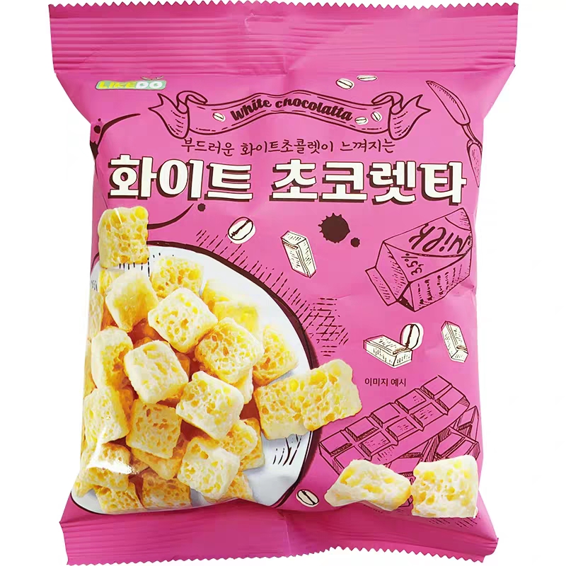 韩国进口涞可提拉米苏白巧克力味膨化小方块办公休闲食品零食小吃