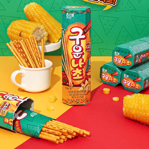 韩国进口HAITAI海太玉米味饼干棒烤薯棒下午茶休闲食品解馋小零食