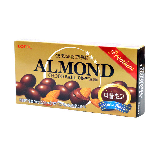 韩国进口食品乐天扁桃仁巧克力