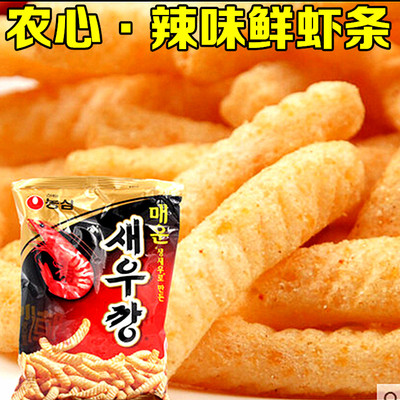 韩国进口农心辣味鲜虾膨化虾条