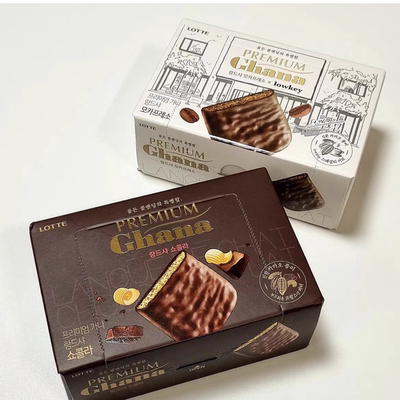 韩国进口零食乐天Ghana加纳饼干