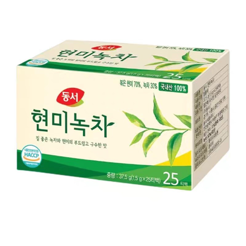 韩国进口食品东西玄米味绿茶独立包装饮品办公室下午茶烘焙冲泡茶图片