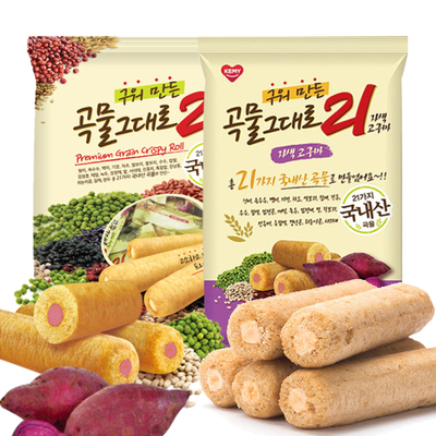爱宝乐园韩国代餐饱腹分享谷物棒