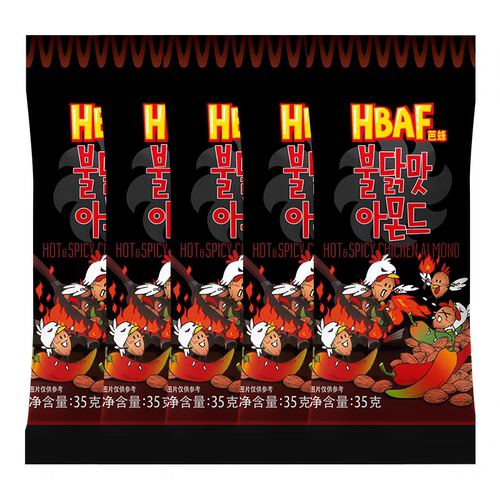 韩国进口汤姆农场hbaf芭蜂火鸡面扁桃仁辣味坚果杏仁零食蜂蜜黄油