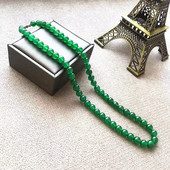 正品 天然绿玛瑙项链女毛衣链水晶祖母绿妈妈长辈礼物高贵时尚 古风