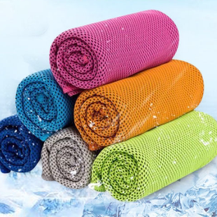 冷冰感运动毛巾吸汗水健身房男速干擦汗降温冰丝凉跑步女便携冰巾