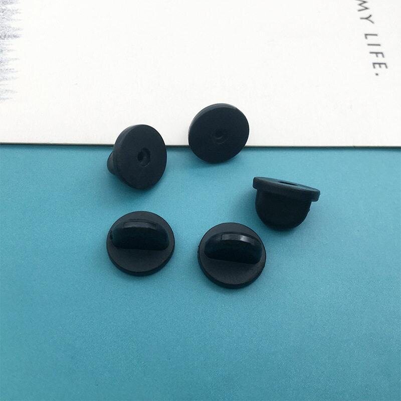 卡扣黑色胸针配橡胶底吧唧扣通用图片