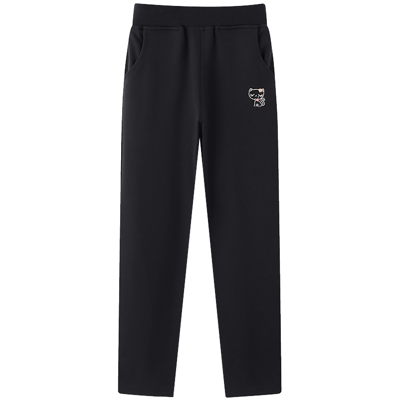 女童裤子薄绒儿童休闲裤秋冬加绒中大童运动裤冬季保暖学生直筒裤