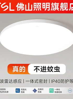 佛山照明led感应吸顶灯卧室阳台灯过道灯厨卫生间一体化三防灯具