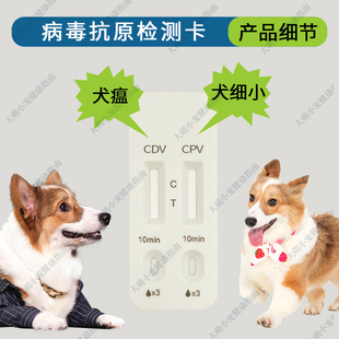 犬瘟热-犬细小双联检测卡试纸狗狗宠物医院同款