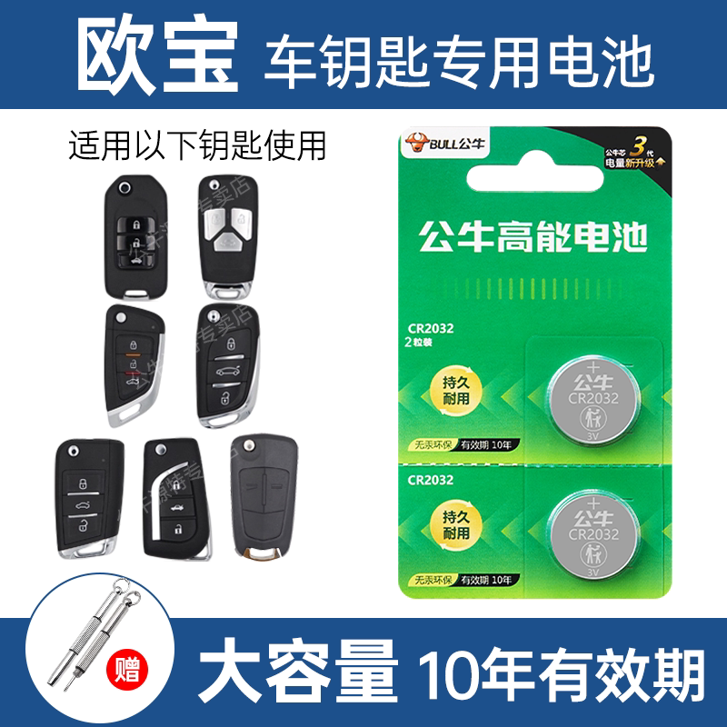 公牛欧宝遥控器专用纽扣电池原装图片