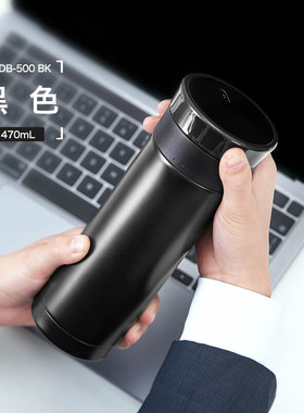 膳魔师温显保温杯高档办公温度显示不锈钢便携商务水杯TCDB-500