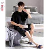 短裤 家居服男式 套装 夏季 大码 纯棉短袖 夏天夏款 家乐芬睡衣男士 男款