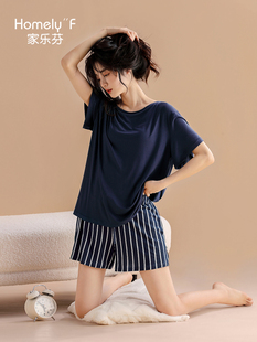 女式 莫代尔短袖 短裤 夏季 羊绒睡衣夏季 家装 薄冰丝 清凉感