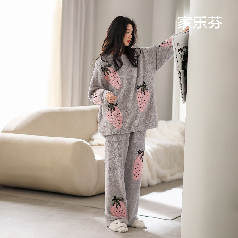 【商场同款】家乐芬半边绒家居服