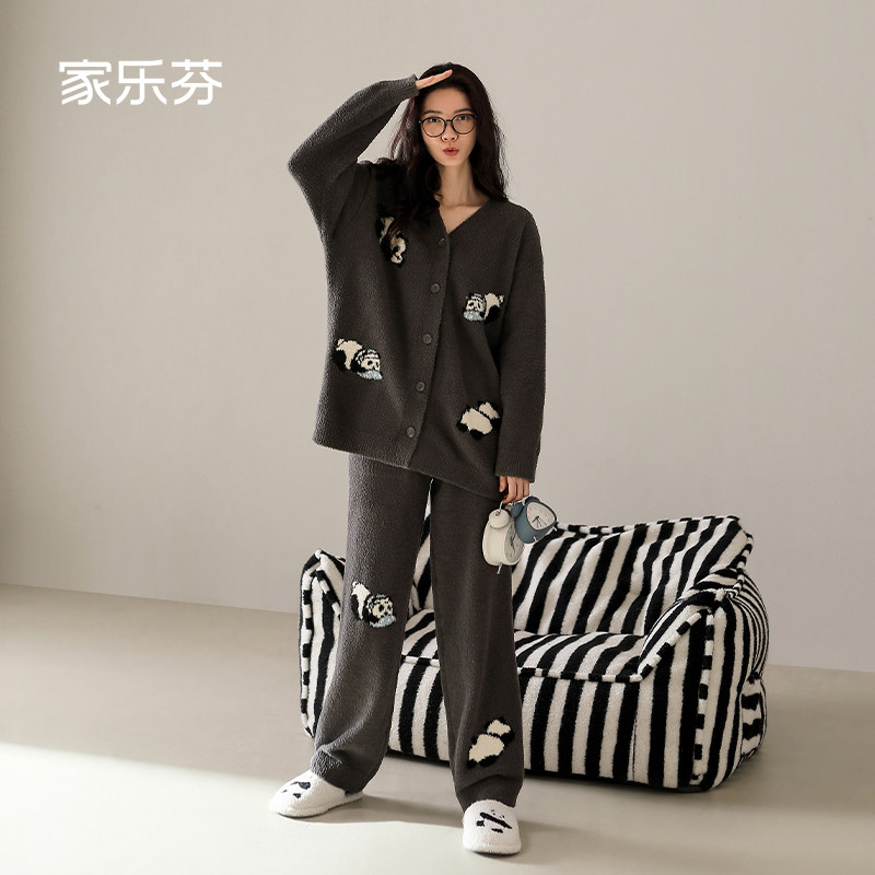 【商场同款】家乐芬女半边绒睡衣