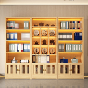 实木展示架新中式博古架书房多宝格博物馆收藏级陈列架摆件收纳柜