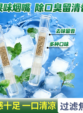 水果味过滤烟嘴薄荷味过滤器植物颗粒过滤焦油粗中细三用可循环用