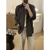 阿茶与阿古可穿脱袖 背心两件套 潮流设计感休闲衬衫 格子衬衫 男夏季