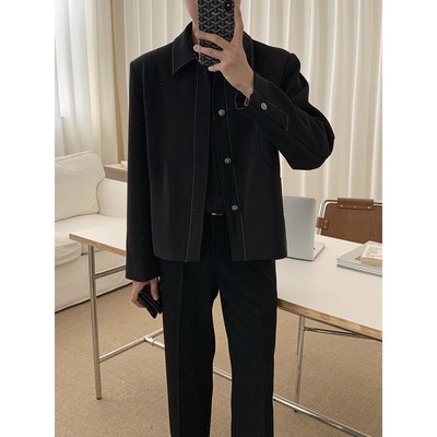 宝石扣外套+高定设计感里布