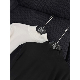 百搭宽松休闲长袖 阿茶与阿古两色半高领打底衫 韩版 秋季 t恤 男款