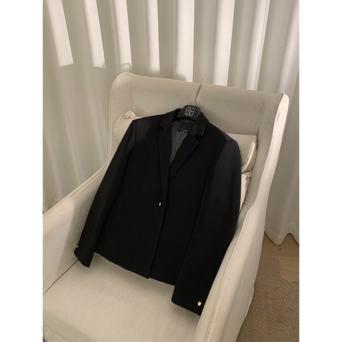 阿茶与阿古【初春西装】黑色简约西装外套男款韩版剪裁休闲西服