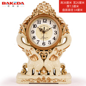 巴科达欧式创意时钟客厅座钟时尚静音卧室台钟摆件家用石英钟表