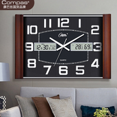 康巴丝客厅简约钟表办公室挂钟大气时尚 石英钟现代静音时钟挂墙表