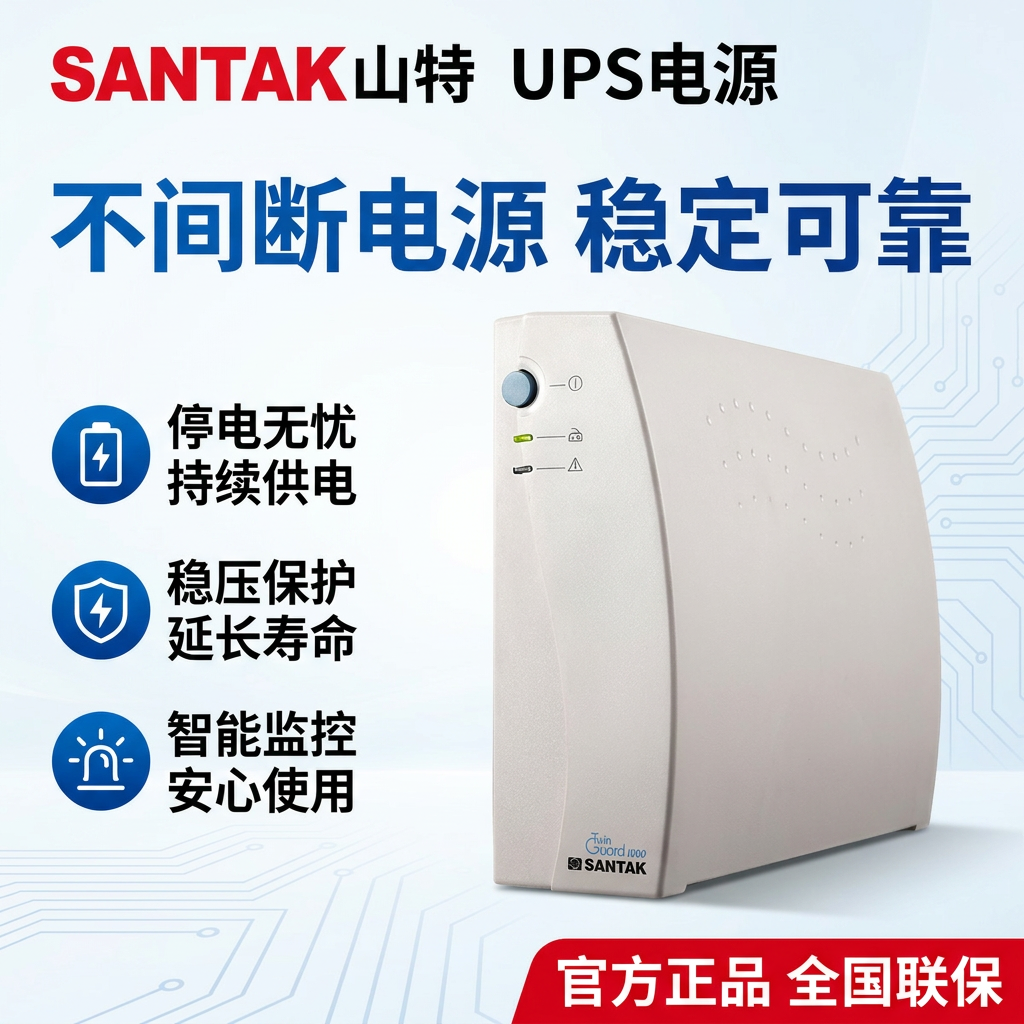 山特UPS不间断电源TG1000VA 600W办公家用服务器单电脑30分钟延时
