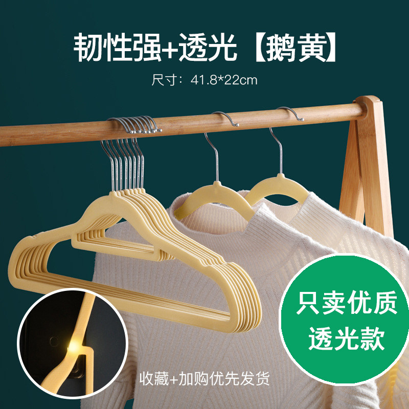 植绒衣架无痕防滑家用透光加厚图片