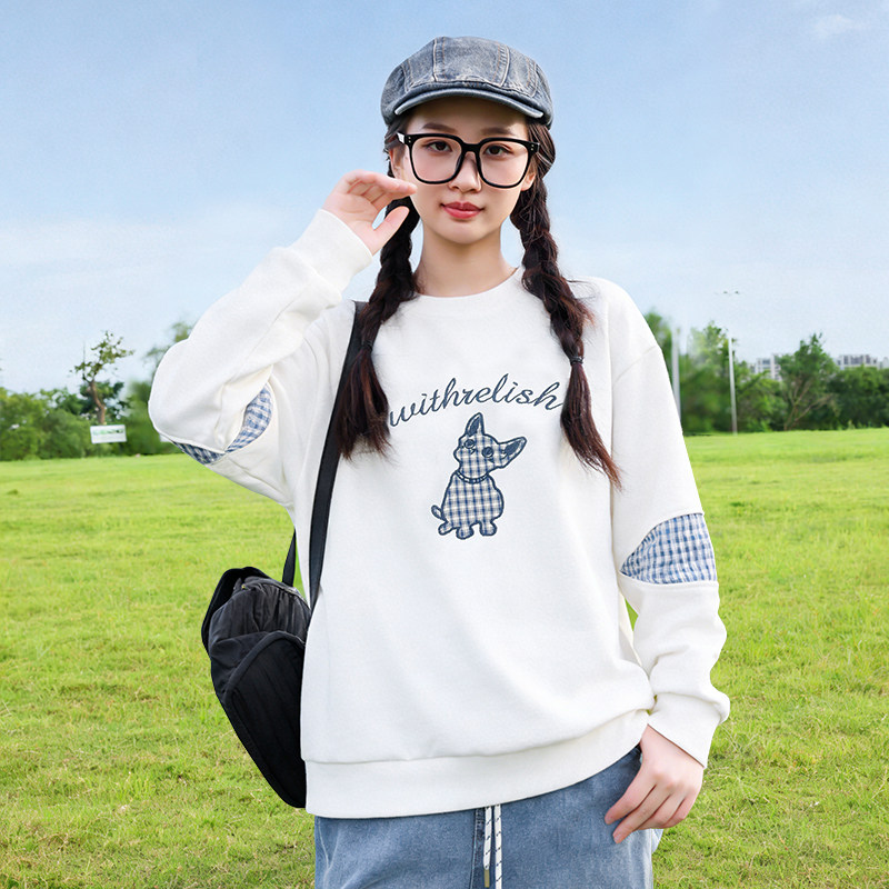 初中生卫衣春季2026新款少女宽松洋气超好看高中学生打底衫上衣女