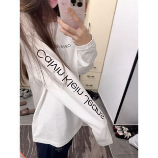 2025新款秋冬季纯棉长袖T恤女甜辣妹宽松慵懒风显瘦打底衫上衣潮