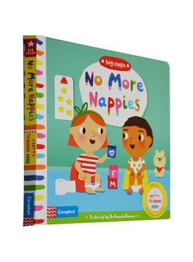 【现货】英文原版 No More Nappies尿不湿再见 纸板翻翻书儿童如厕训练绘本生活教养亲子共读儿童书籍