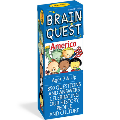 【现货】英文原版 Brain Quest America 卡片书 认识美国 9岁以上认知智力开发主题卡片书美国学前全科练习获奖系列书籍
