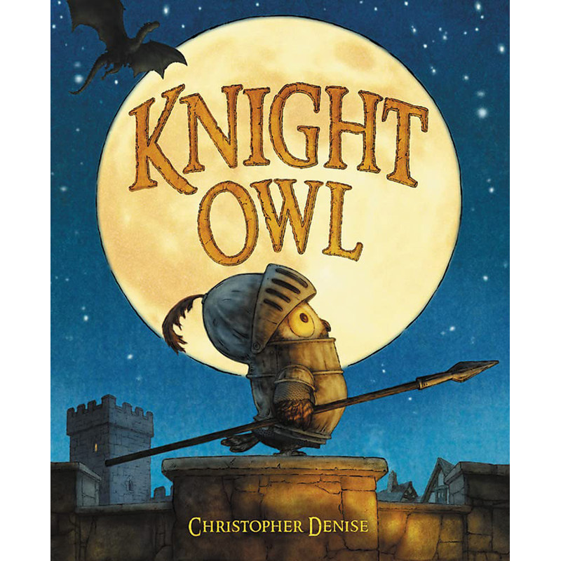 【现货】英文原版 Knight Owl 精装 骑士猫头鹰 Christopher Denise 亲子睡前故事学会自信插画英语绘本潜能开发儿童书籍