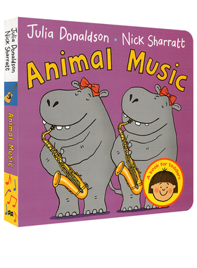 【现货】英文原版 Animal Music动物音乐纸板书 儿童英语启蒙学习押韵韵文趣味图画故事绘本儿童书籍