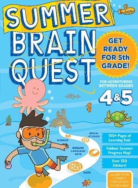 【现货】英文原版 Summer Brain Quest Between Grades 4 5暑假练习册4年级至5年级过渡复习资料书籍