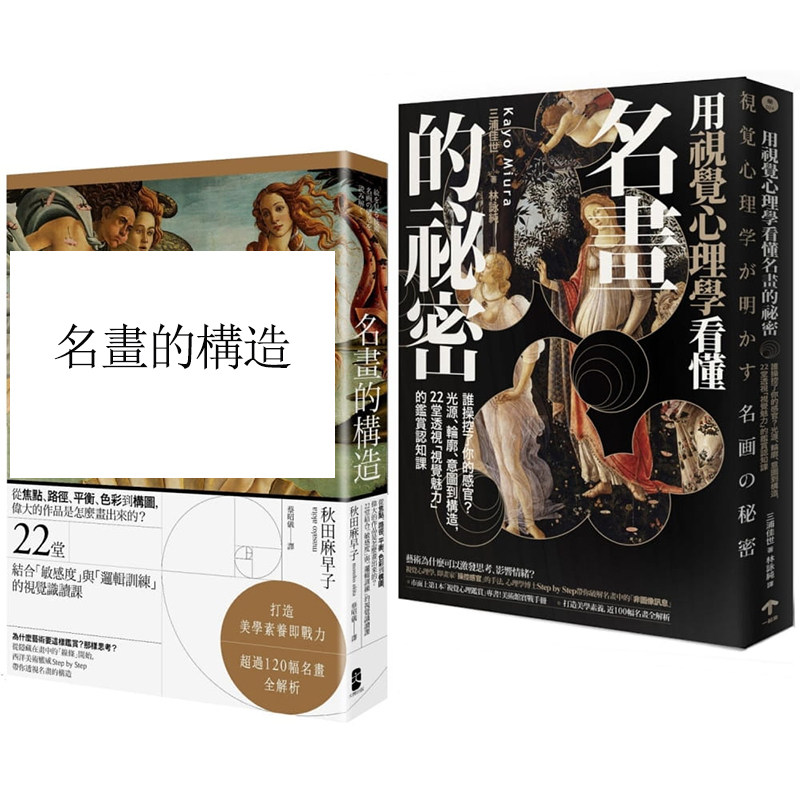 现货台版 美学思维养起来 艺术力养成套书(名画的构造+用视觉心理学看懂名画的秘密)秋田麻早子 三浦佳世 一起来 艺术绘画书